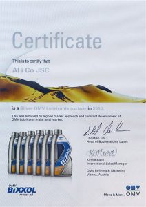 OMV Certificate - 2010