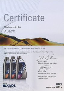 OMV Сертификат - 2011